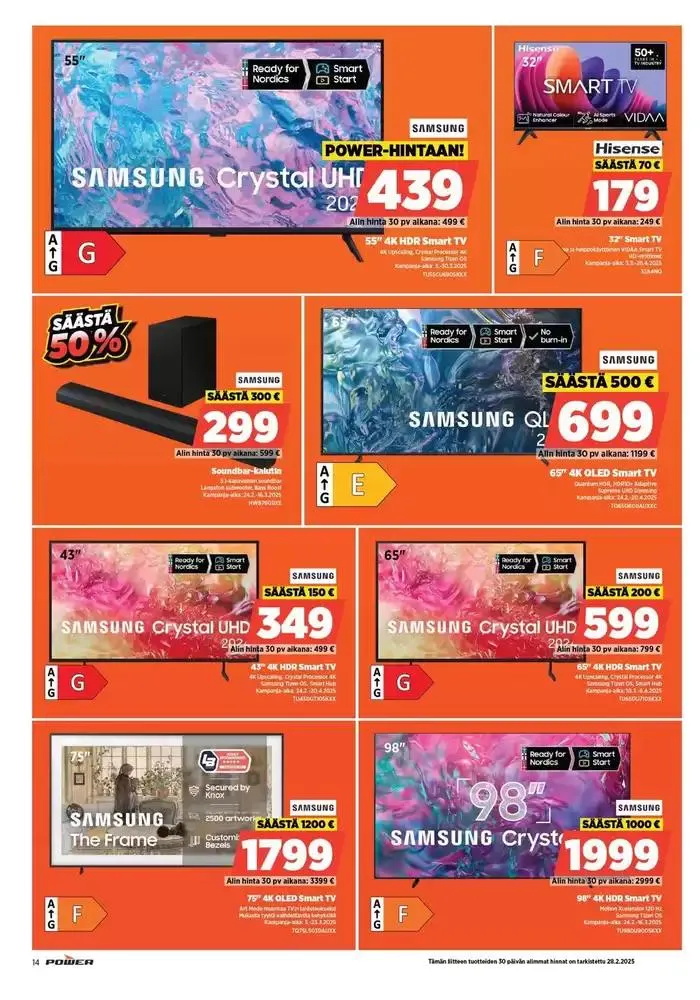 Power tarjoukset voimassa alkaen 30. joulukuuta - 16. maaliskuuta 2025 - Tarjouslehti sivu 18