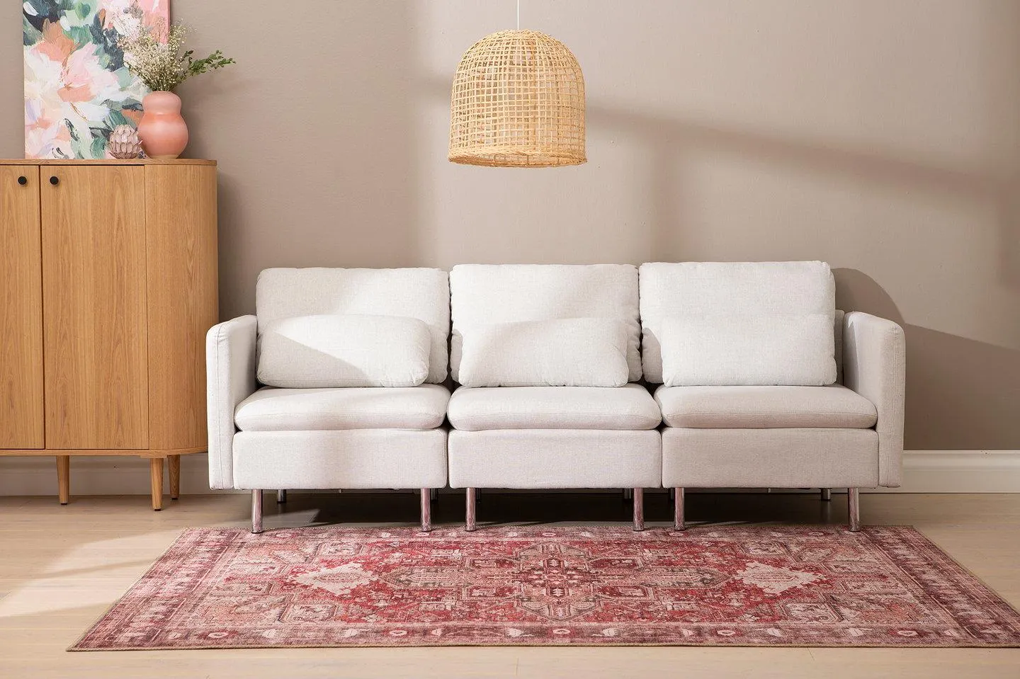 3-istuttava sohva, beige