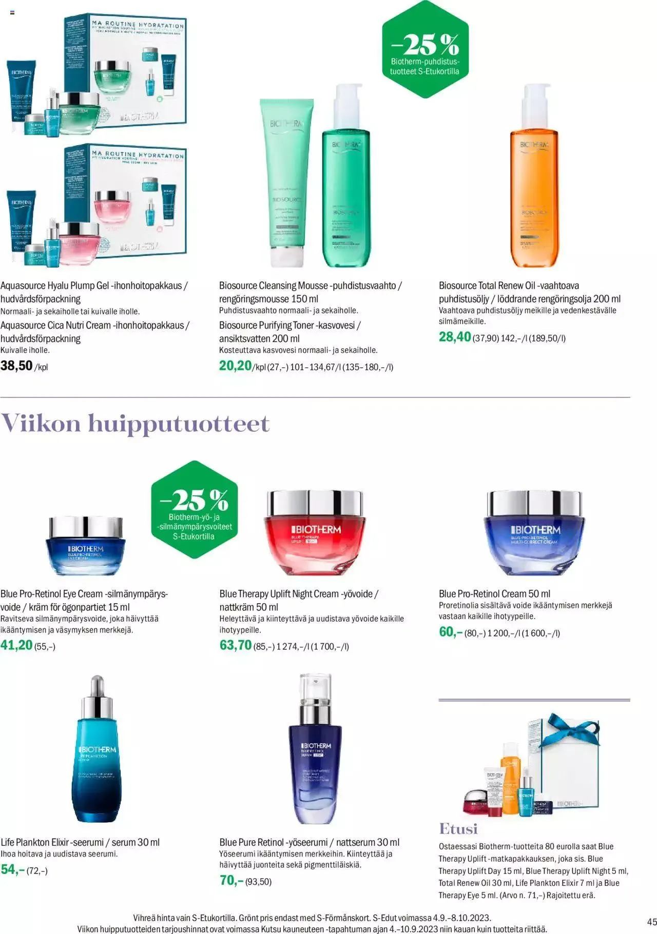 Sokos tarjoukset voimassa alkaen 4. syyskuuta - 8. lokakuuta 2023 - Tarjouslehti sivu 45