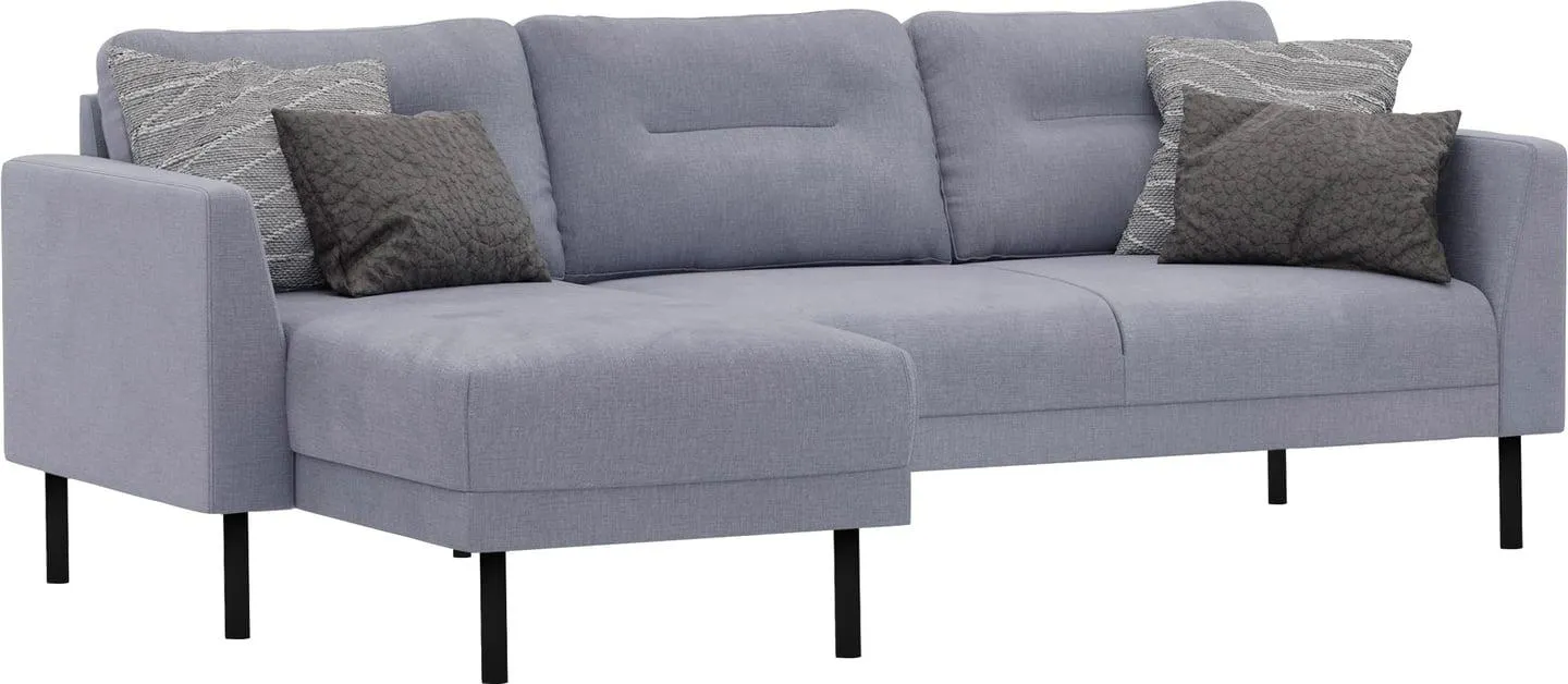 3-ist. divaanisohva (kätisyys vaihdettavissa) harmaa