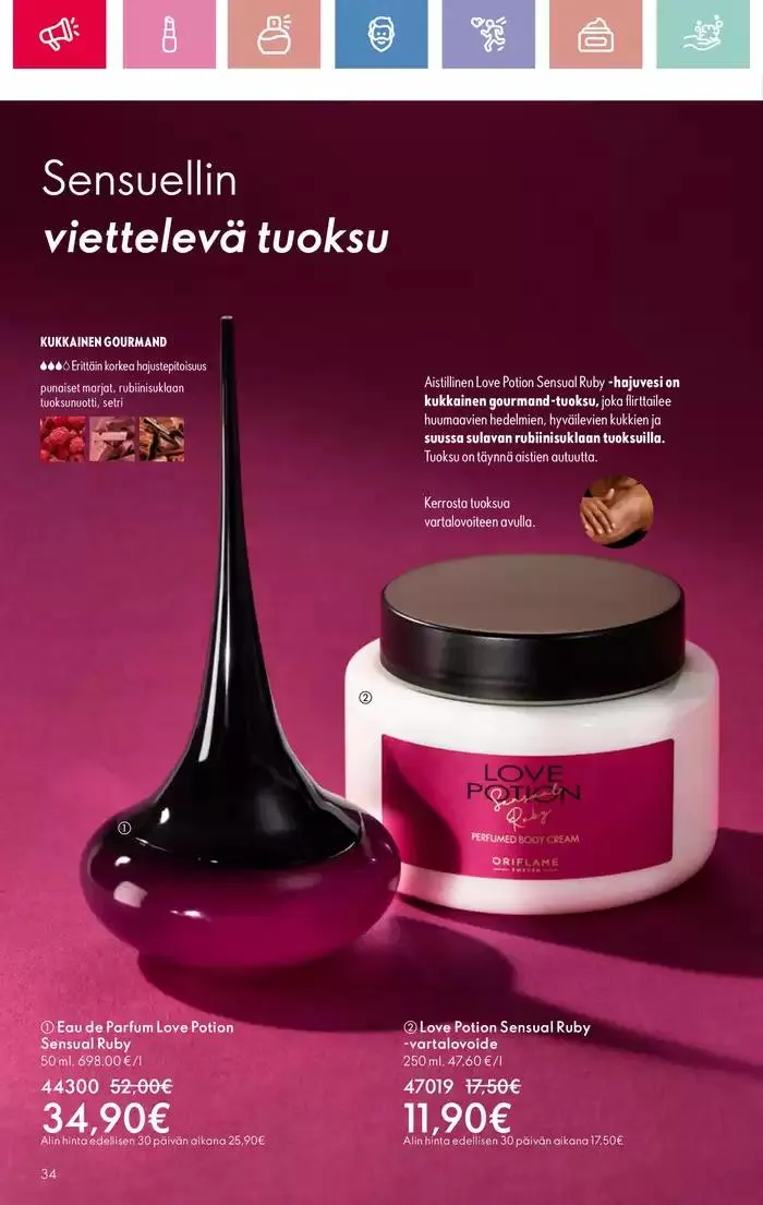 Oriflame tarjoukset voimassa alkaen 9. maaliskuuta - 29. maaliskuuta 2025 - Tarjouslehti sivu 34