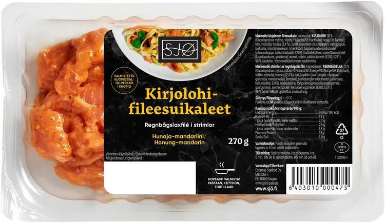 SJØ kirjolohifileesuikaleet hunaja-mandariini 270g