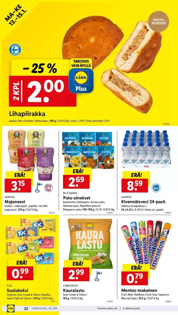 Tarjouksia tarjoushaukoille voimassa alkaen 6. tammikuuta - 15. tammikuuta 2025 - Tarjouslehti sivu 24