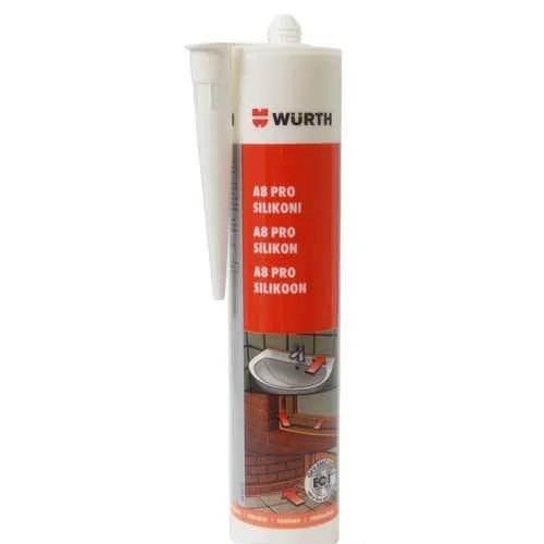 Wurth silikoni A8 Pro valkoinen 310ml