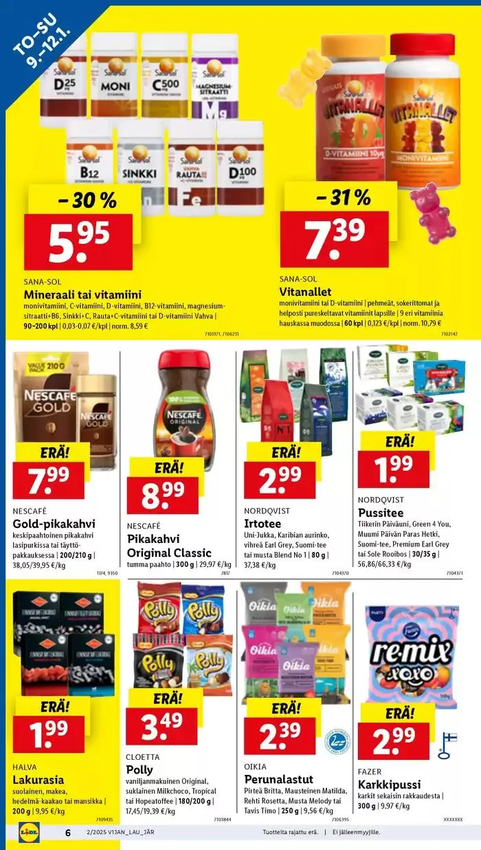 Säästä nyt tarjouksillamme voimassa alkaen 6. tammikuuta - 15. tammikuuta 2025 - Tarjouslehti sivu 6
