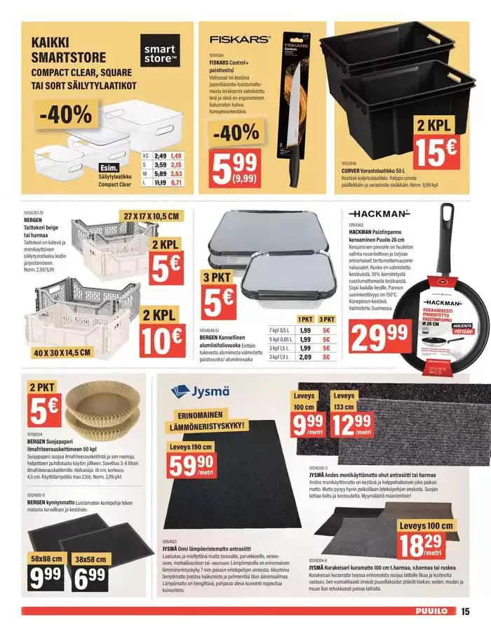 Puuilo tarjoukset voimassa alkaen 5. maaliskuuta - 16. maaliskuuta 2025 - Tarjouslehti sivu 15