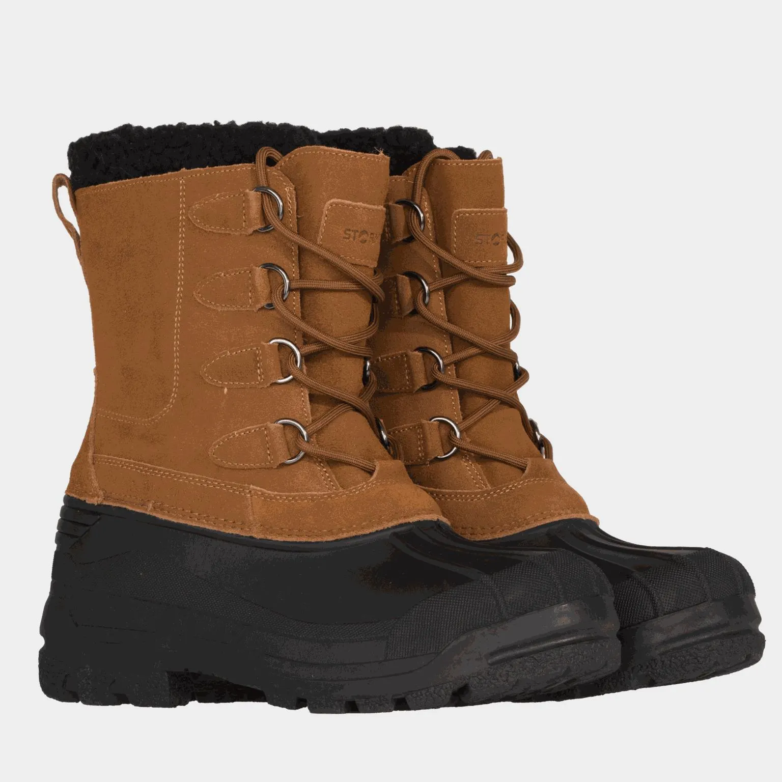 Utsjoki Wool Leather Winter Boot, miesten talvisaappaat - Ruskea