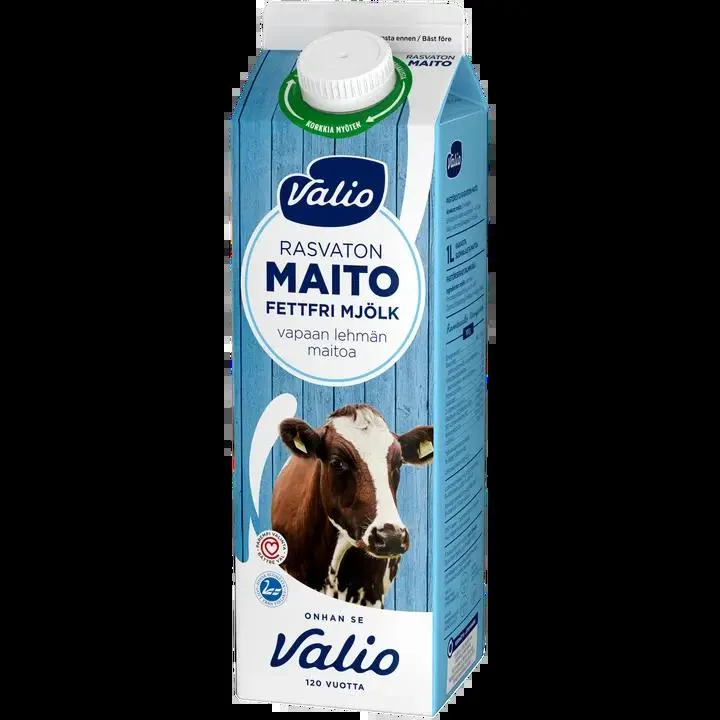 Valio vapaan lehmän rasvaton maito 1 l