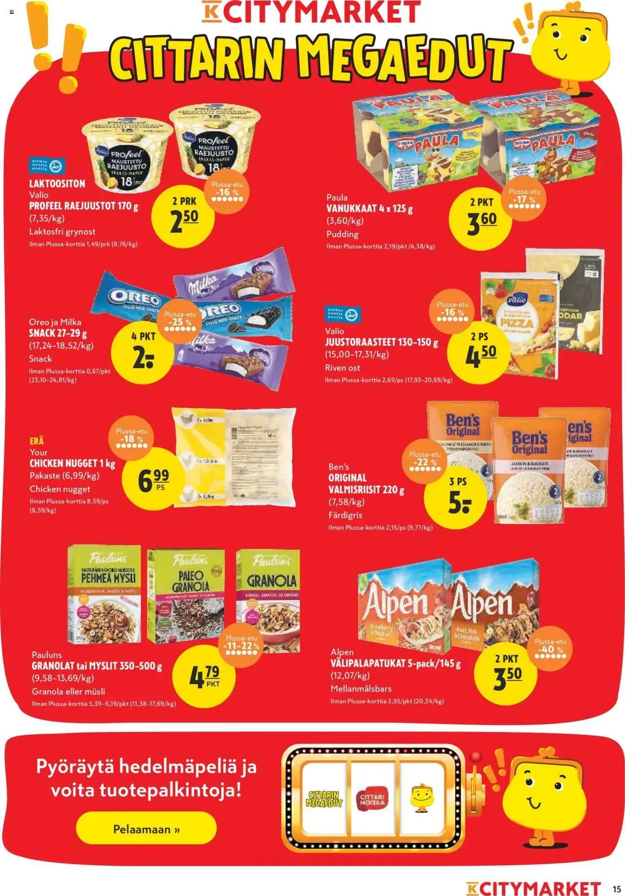 K-Citymarket tarjoukset voimassa alkaen 16. syyskuuta - 22. syyskuuta 2024 - Tarjouslehti sivu 15