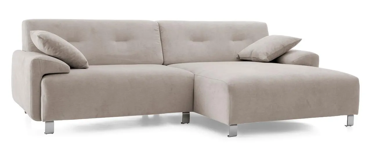 JADE-divaanisohva Orinoco-kangas, Beige, jalat metalli