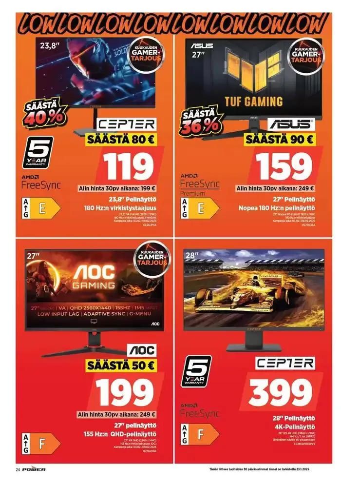 Power tarjoukset voimassa alkaen 23. joulukuuta - 9. helmikuuta 2025 - Tarjouslehti sivu 24