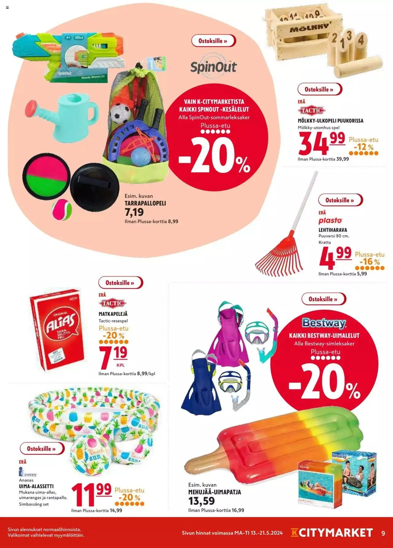 K-Citymarket - Tarjoukset voimassa alkaen 13. toukokuuta - 14. toukokuuta 2024 - Tarjouslehti sivu 9