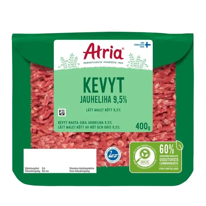 Atria Kevyt Nauta-Possu Jauheliha 9,5% 400g