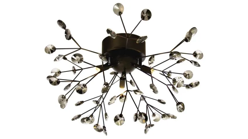 Aneta VIVA-kristalli plafondi musta