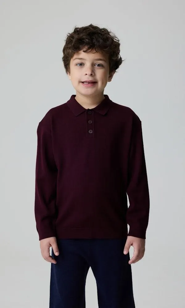 Neulepusero kauluksella, 100 % merinovillaa