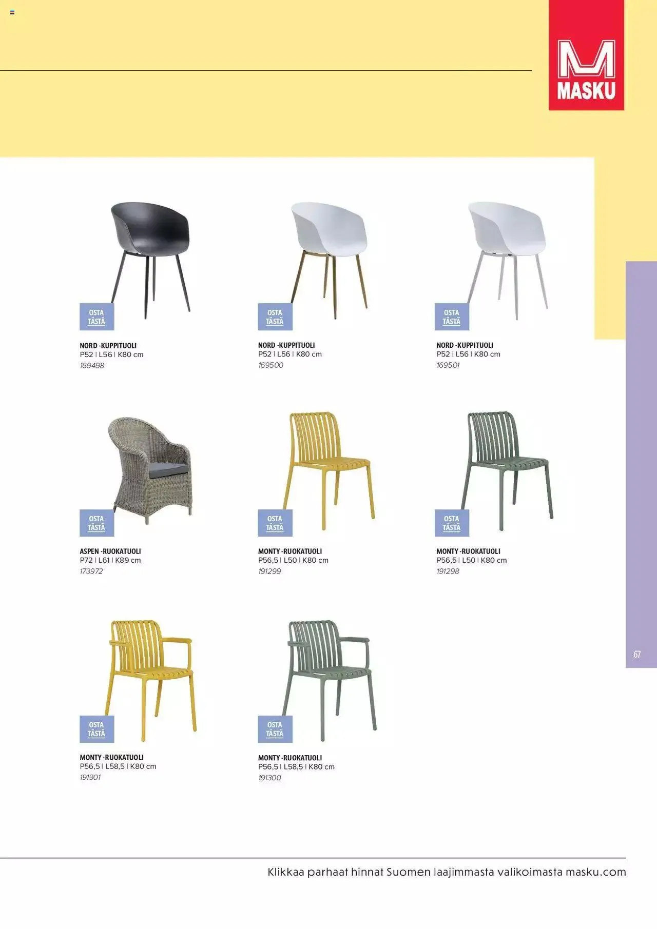 Masku tarjoukset - KESÄ 2024 voimassa alkaen 1. huhtikuuta - 31. joulukuuta 2024 - Tarjouslehti sivu 67