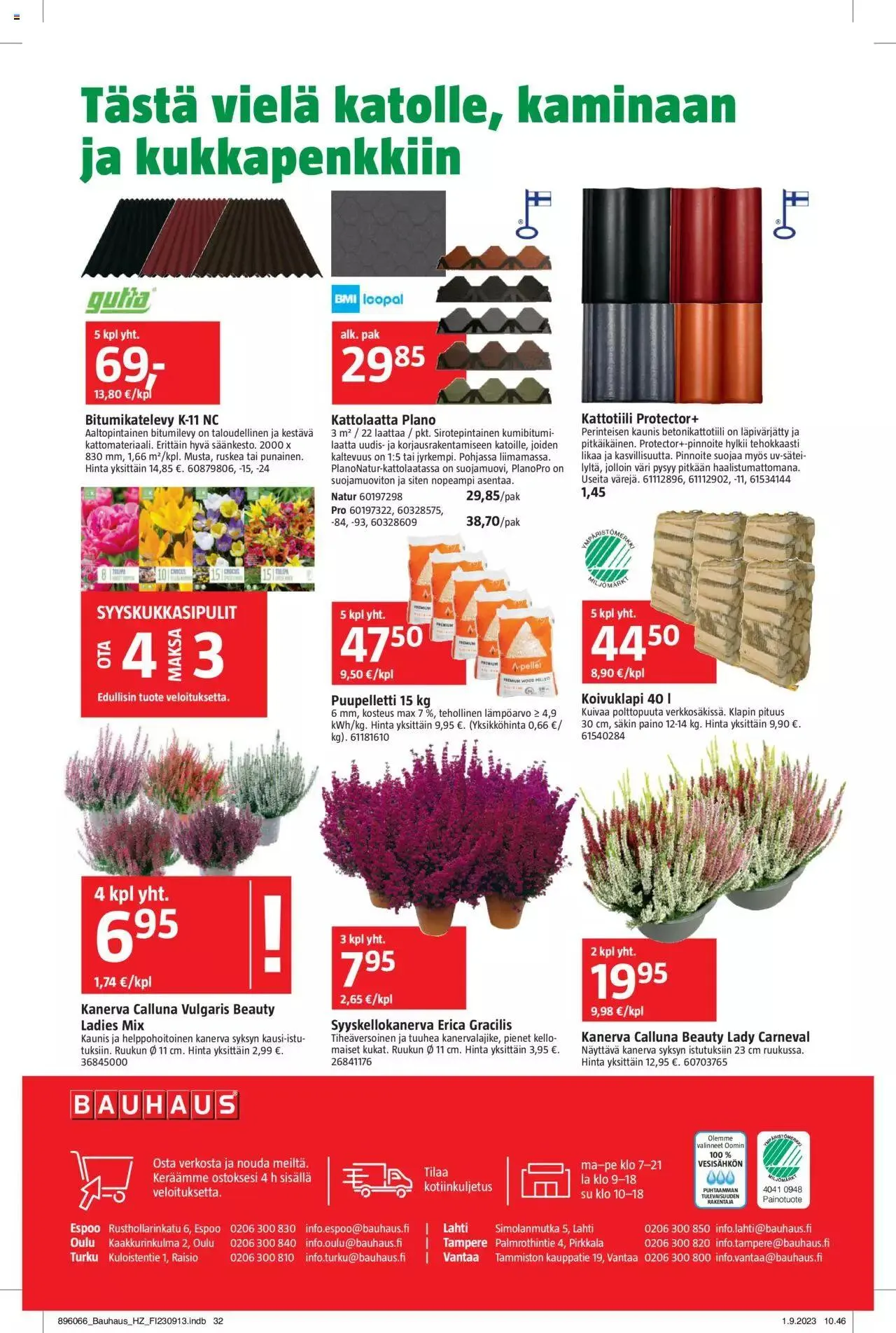 Bauhaus tarjoukset voimassa alkaen 13. syyskuuta - 3. lokakuuta 2023 - Tarjouslehti sivu 32