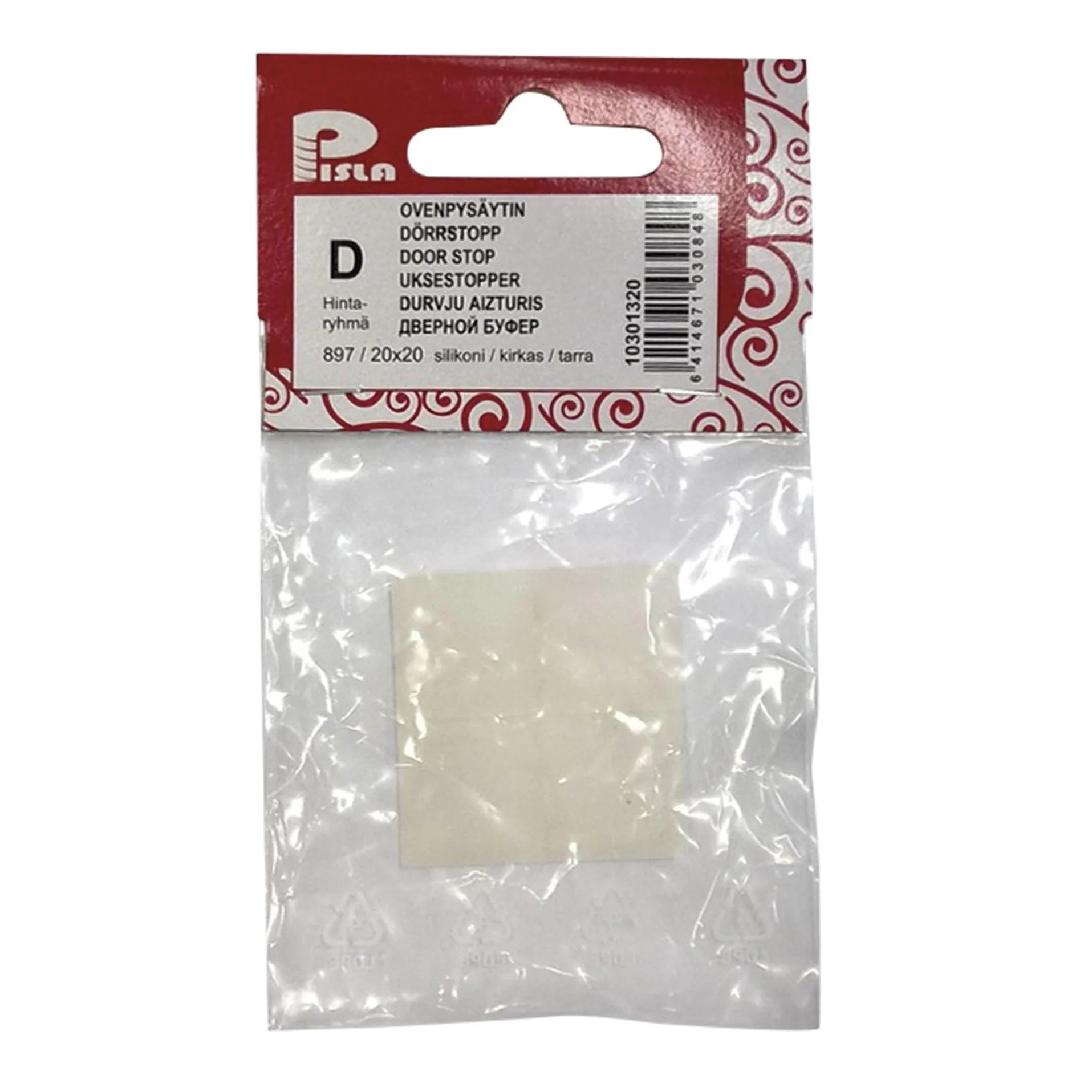 Ovenpysäytin 897 vaalea 4 kpl