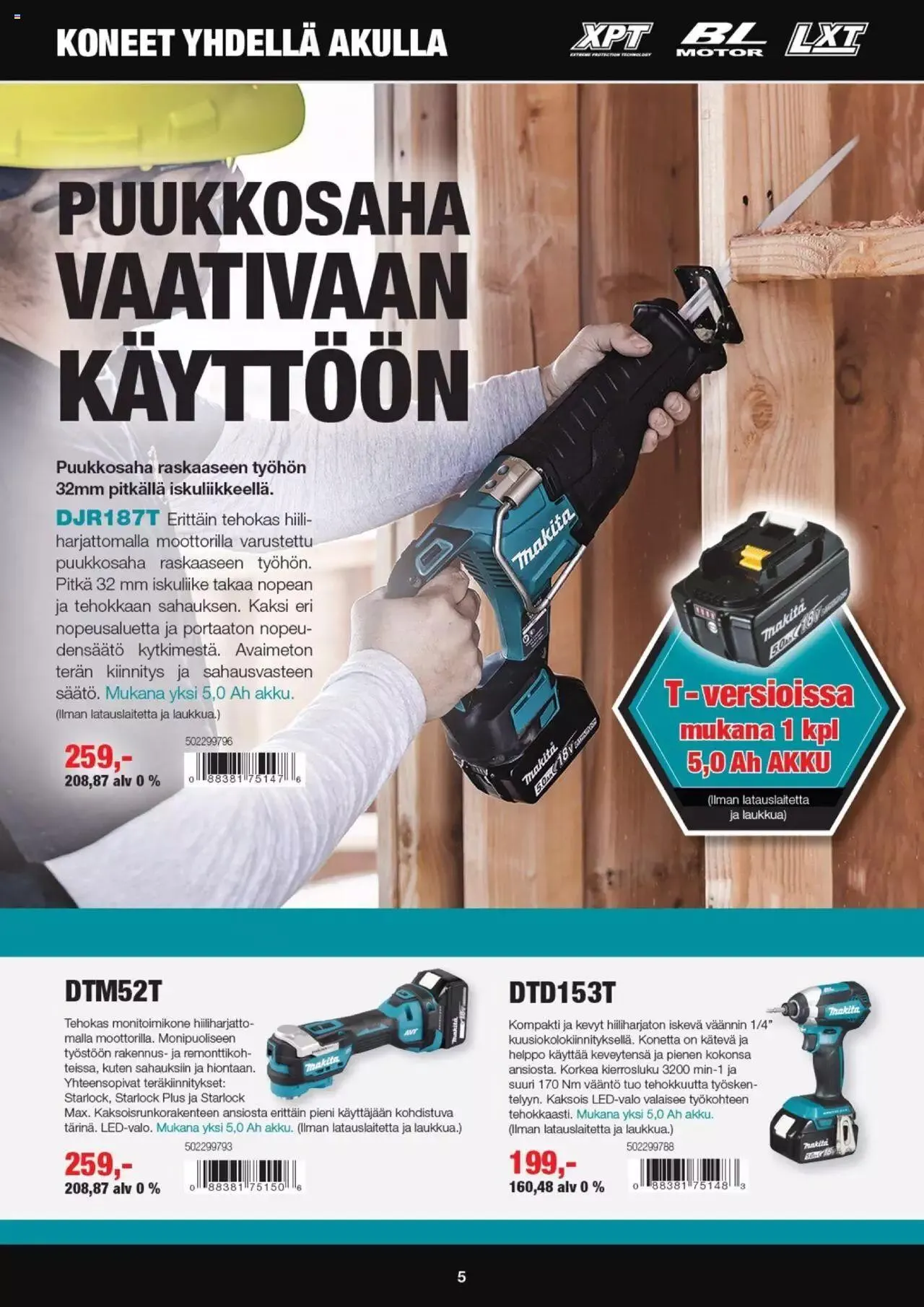 K-Rauta - PRO Makita Talvi 1/2023 voimassa alkaen 18. tammikuuta - 31. joulukuuta 2023 - Tarjouslehti sivu 5