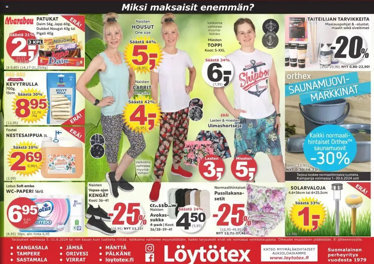 Löytötex tarjoukset - 0