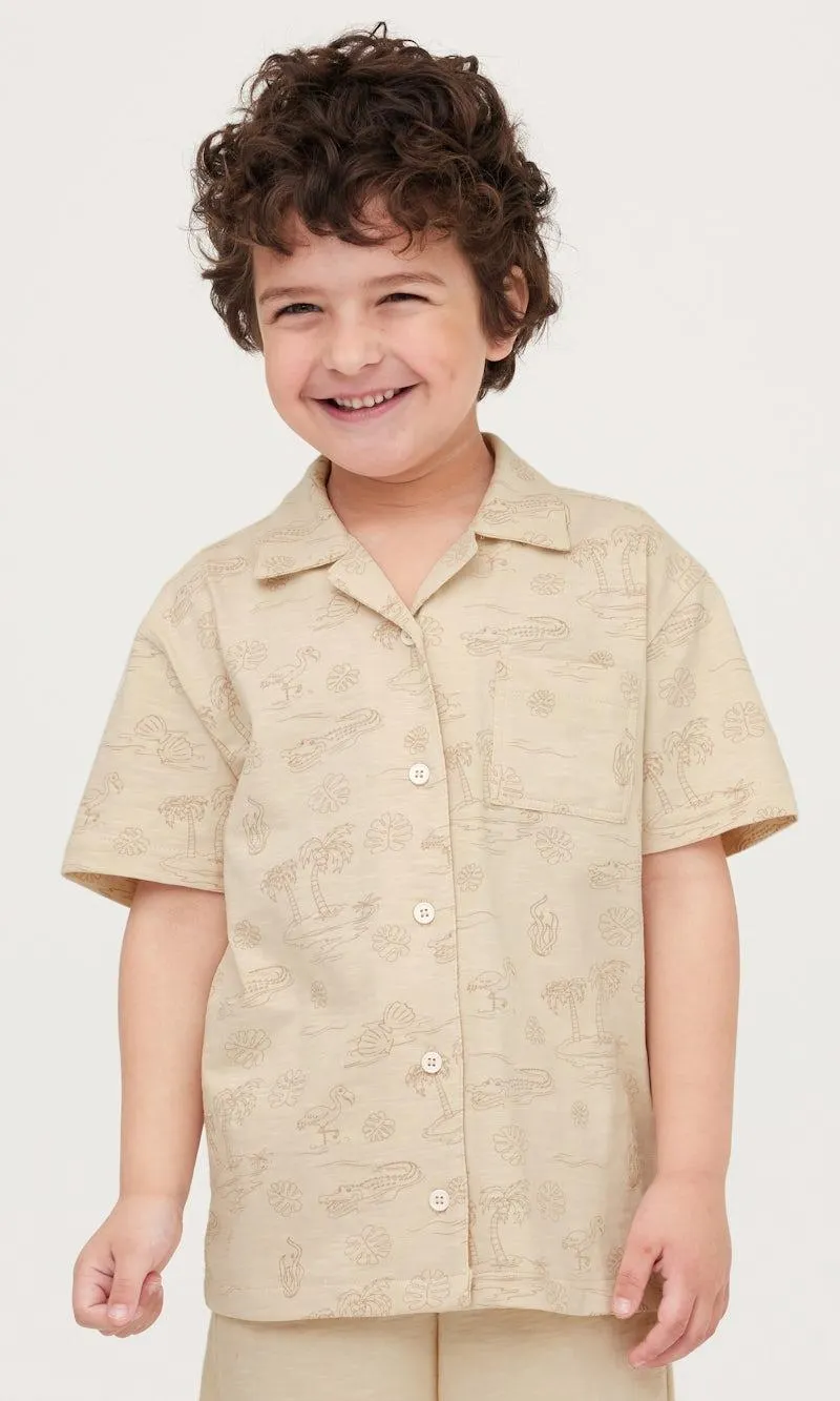 Lyhythihainen kuviollinen kauluspaita