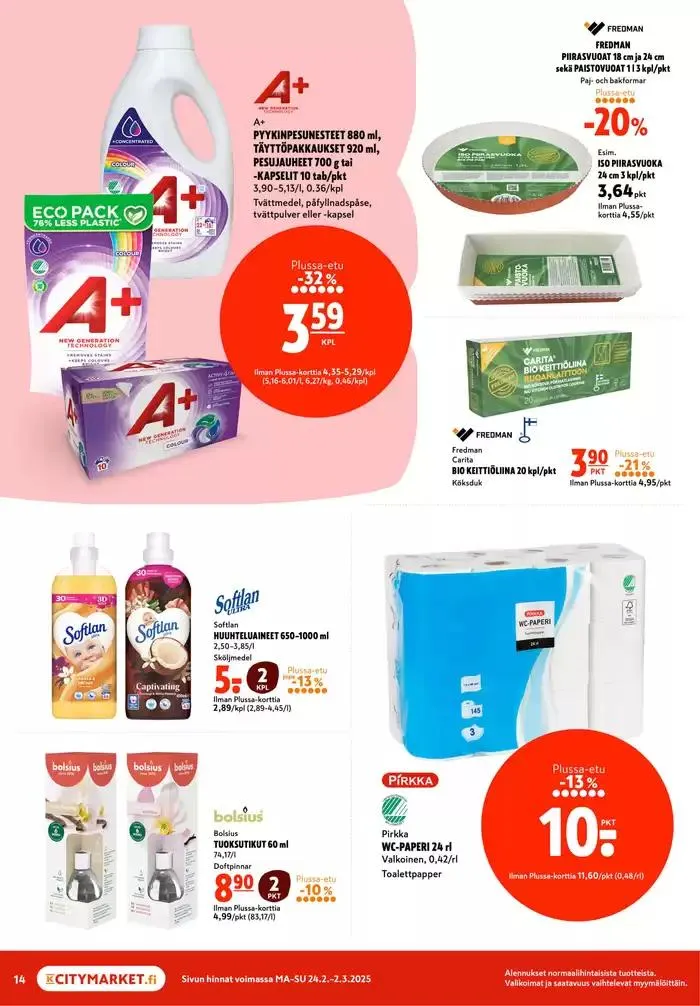 K-citymarket tarjoukset voimassa alkaen 24. helmikuuta - 10. maaliskuuta 2025 - Tarjouslehti sivu 14