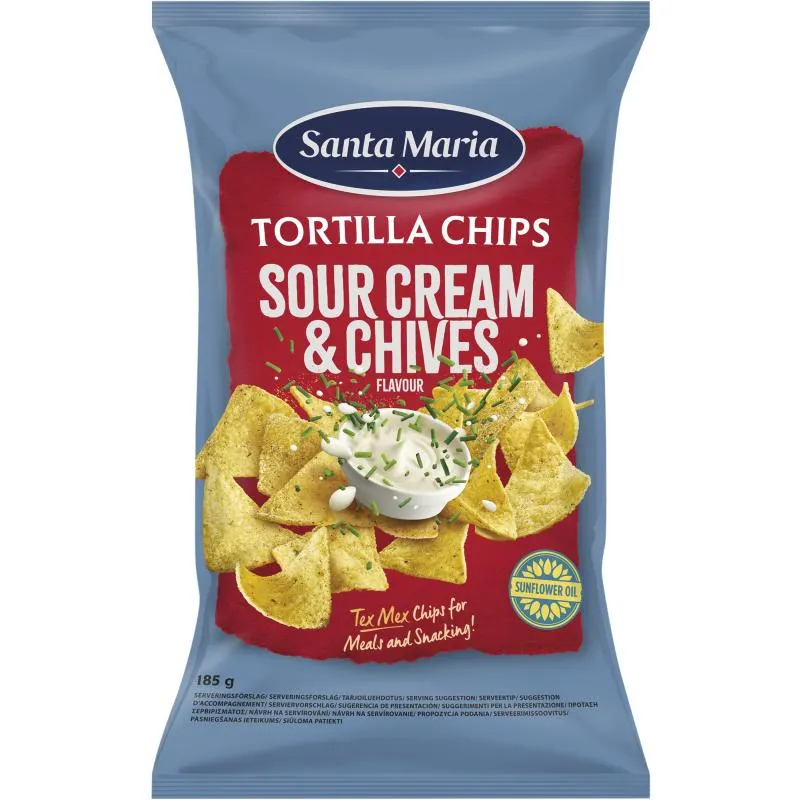 Tortilla Chips Santa Maria 185 g Sour Cream & Chives