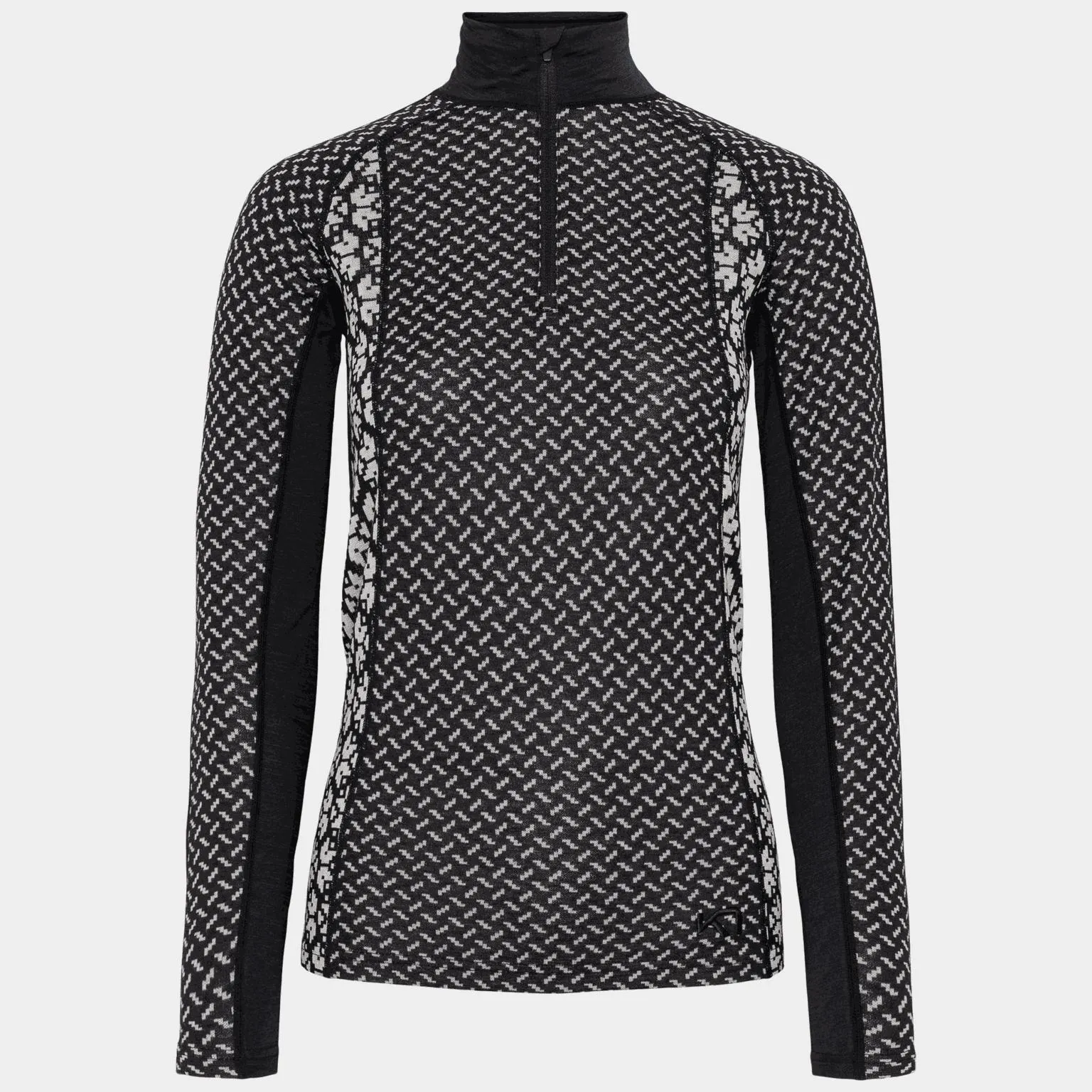 Lekker Half Zip, naisten villapaita - Musta