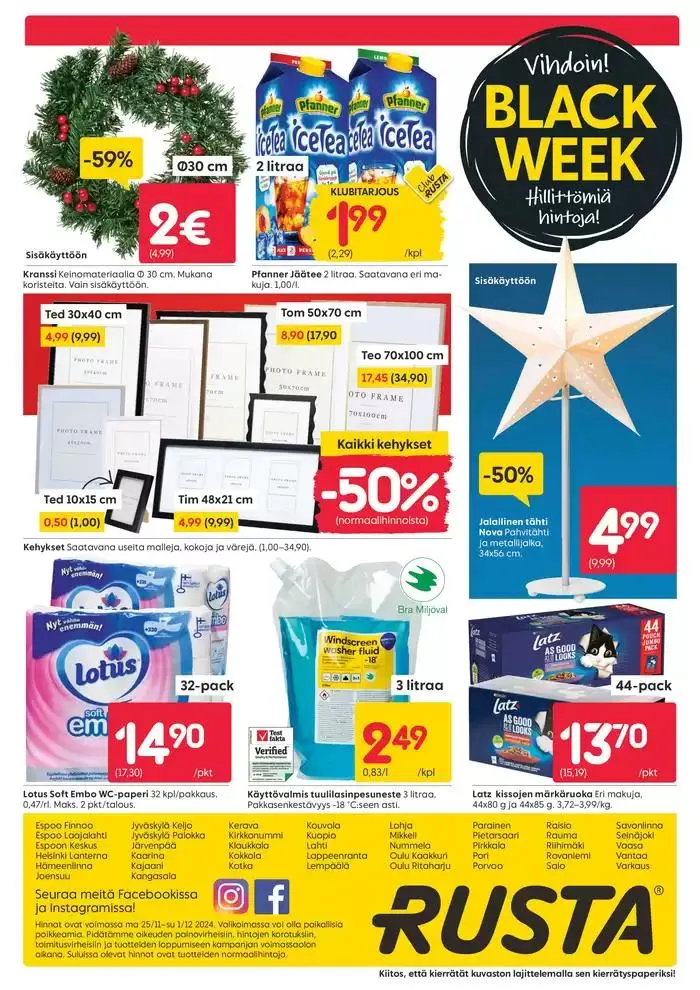 Black week voimassa alkaen 26. marraskuuta - 1. joulukuuta 2024 - Tarjouslehti sivu 33