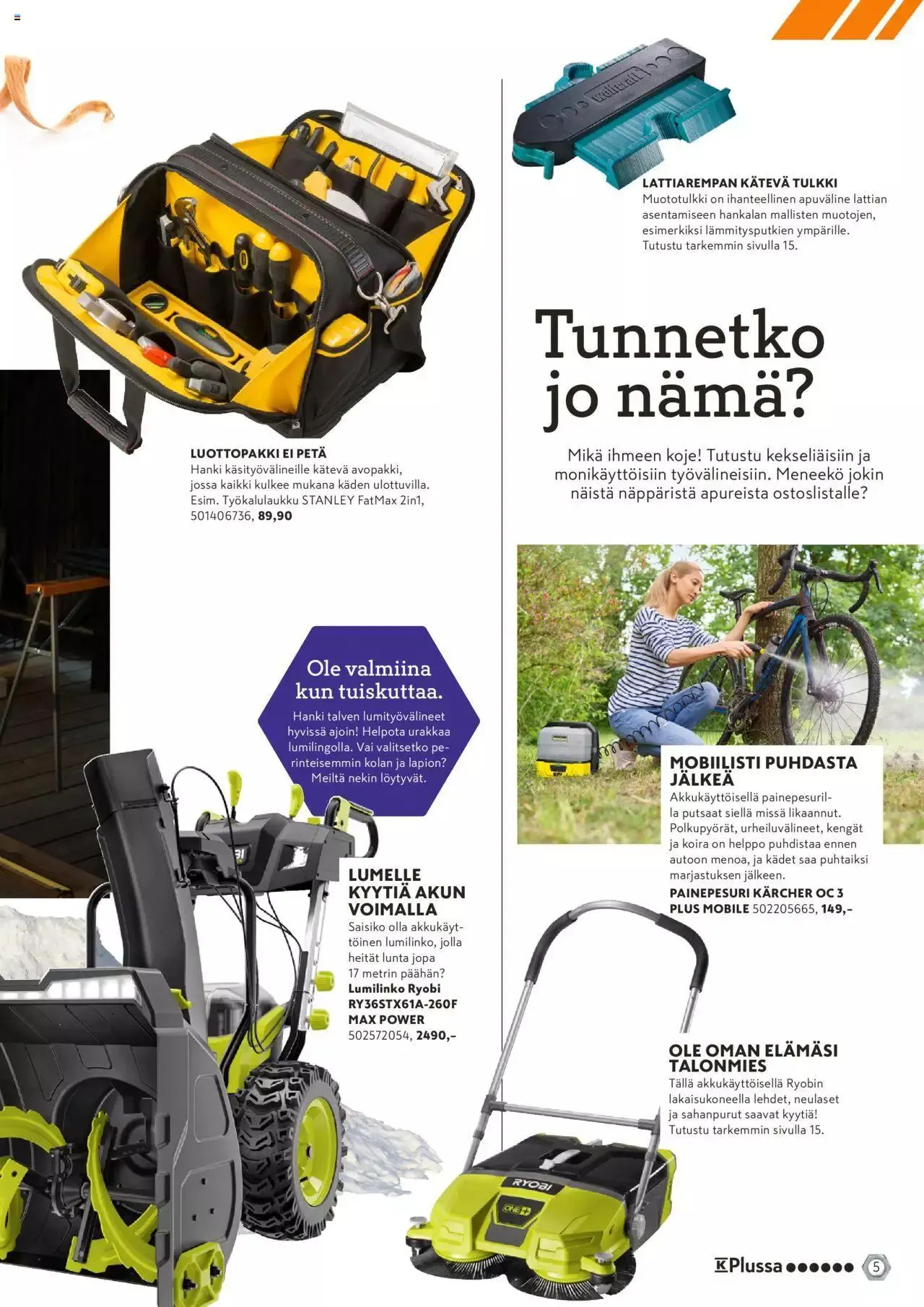 K-Rauta tarjoukset - Pakissa voimassa alkaen 1. elokuuta - 30. syyskuuta 2023 - Tarjouslehti sivu 5