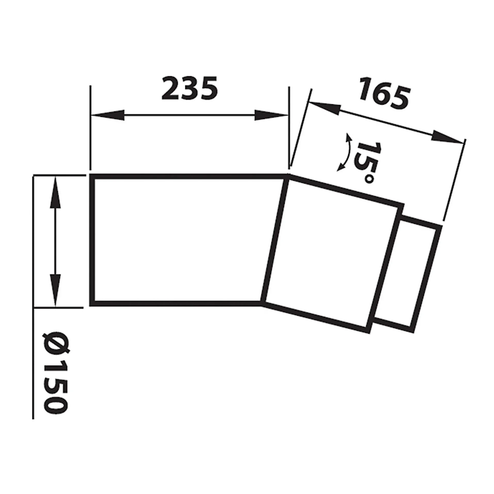 Liitoskulma Aduro 15°
