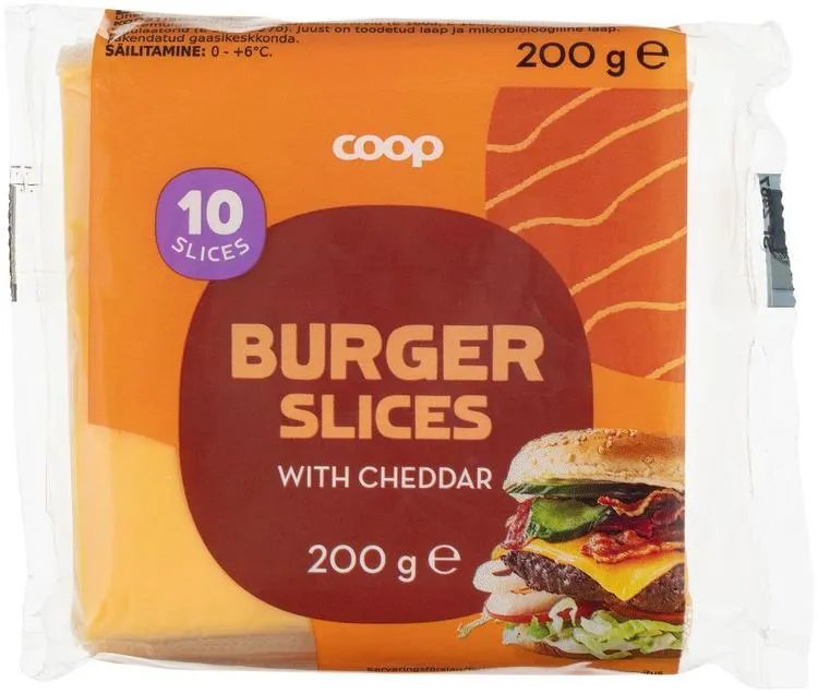 Coop cheddar-sulatejuustoviipaleet 200 g