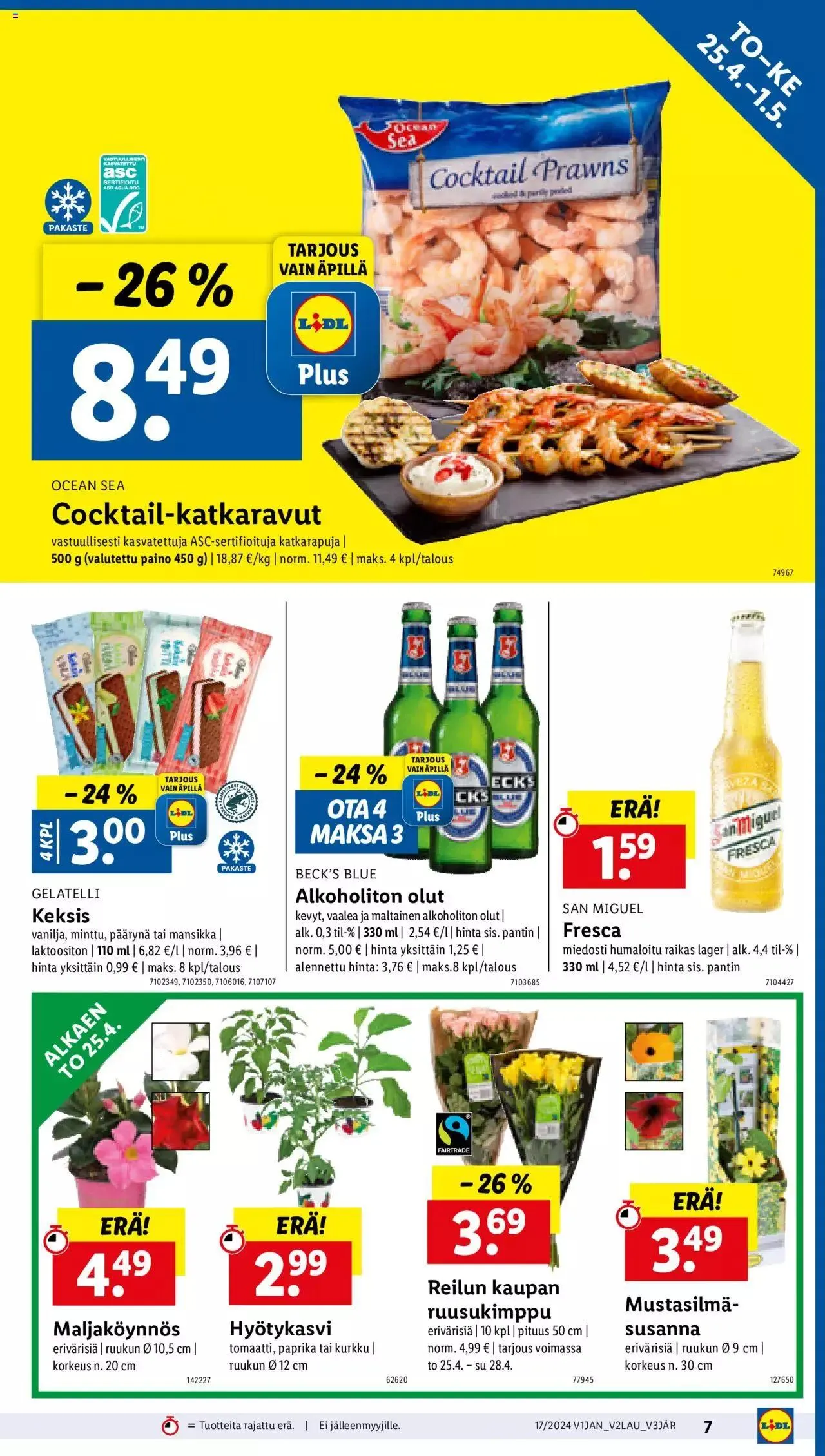 Lidl tarjoukset voimassa alkaen 25. huhtikuuta - 1. toukokuuta 2024 - Tarjouslehti sivu 9
