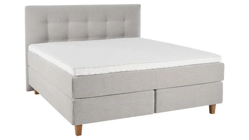 ISABELLA-jenkkisänkykokonaisuus L 160 cm x P 200 cm, beige, sisältää visco-sijauspatjan ja sängynpäädyn