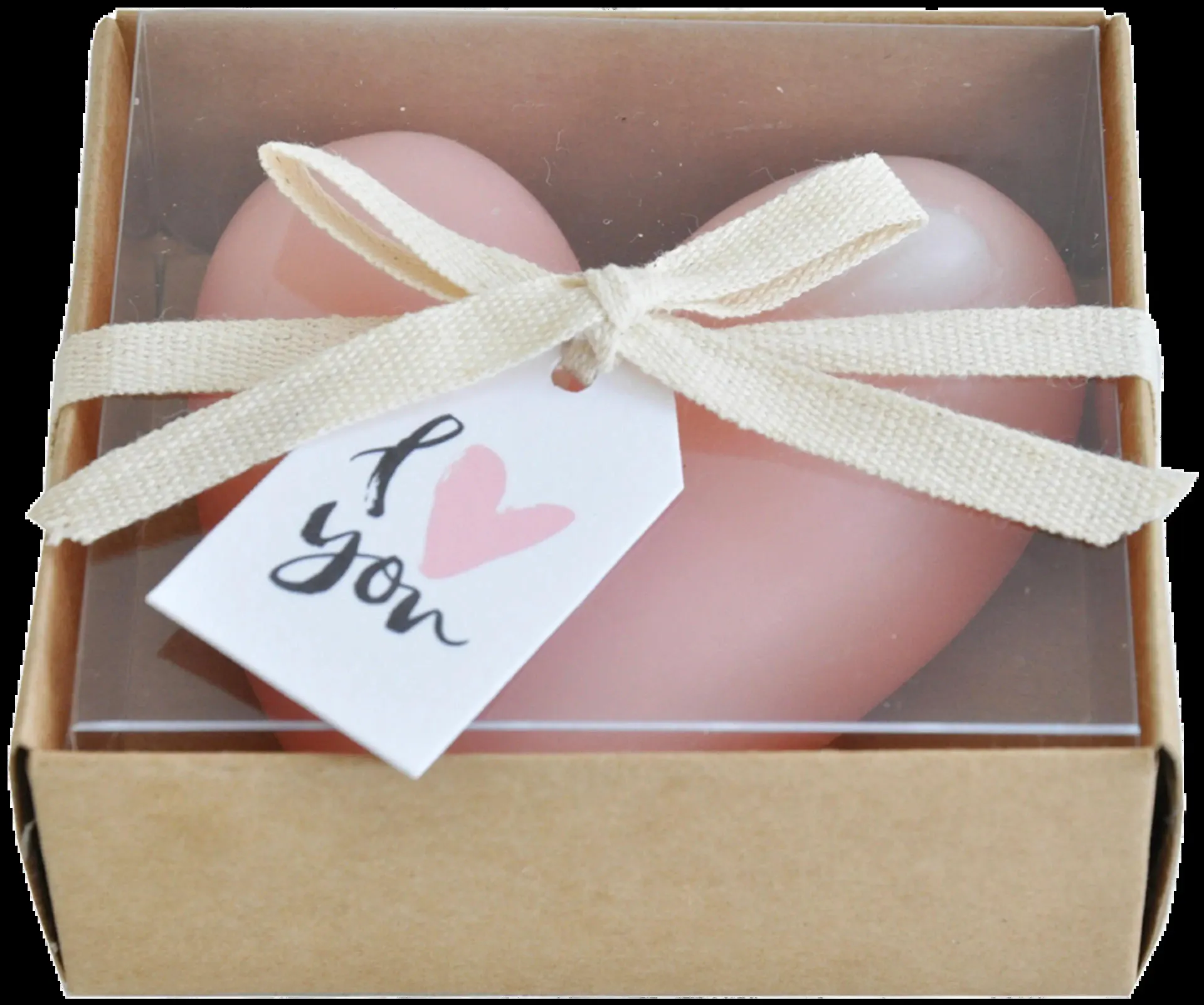 Finnmari Sydän kynttilä 8x8,5x3,5 cm rasiassa vaal.pun