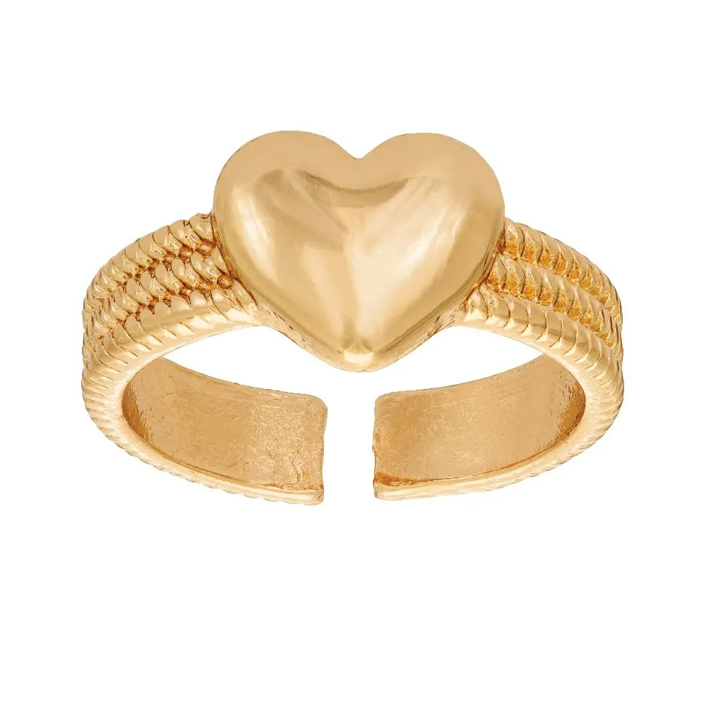 Kullanvärinen sydänsormus, kierrätetty materiaali