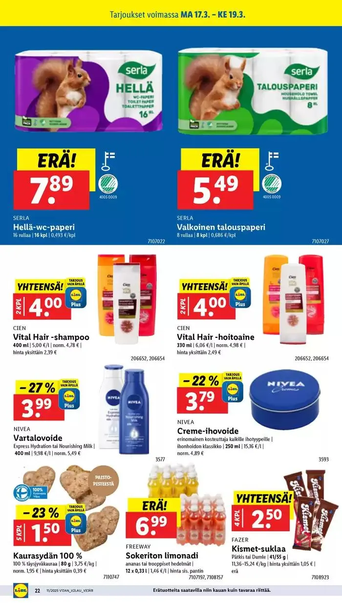 Lidl tarjoukset voimassa alkaen 10. maaliskuuta - 19. maaliskuuta 2025 - Tarjouslehti sivu 28