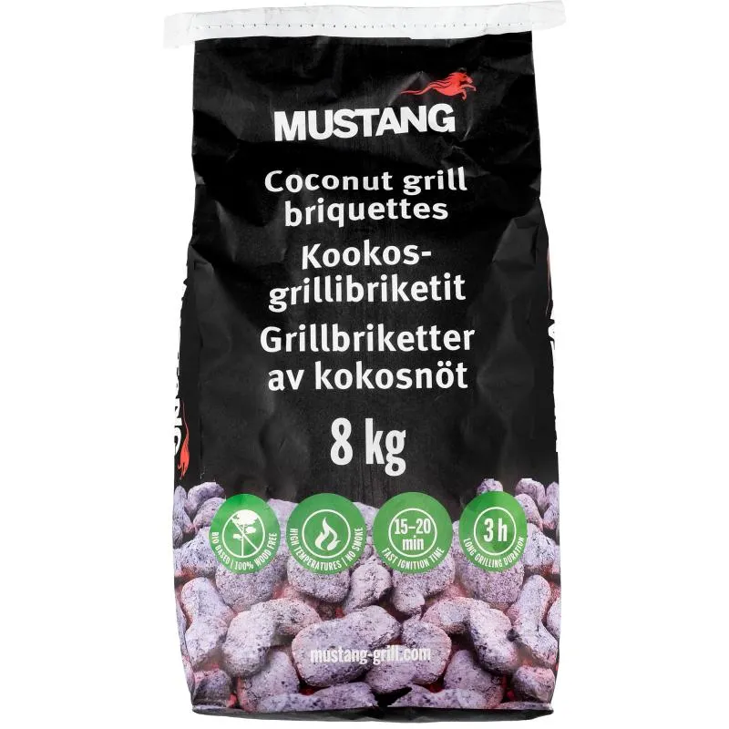 Grillibriketti Mustang Kookos 8 kg