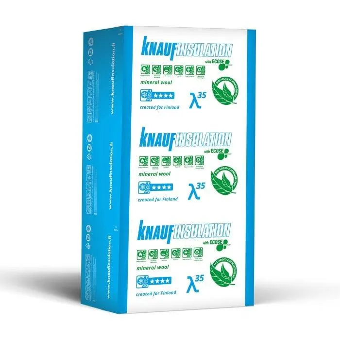 Mineraalivilla Knauf EcoBatt 35 1170 mm, eri paksuuksia