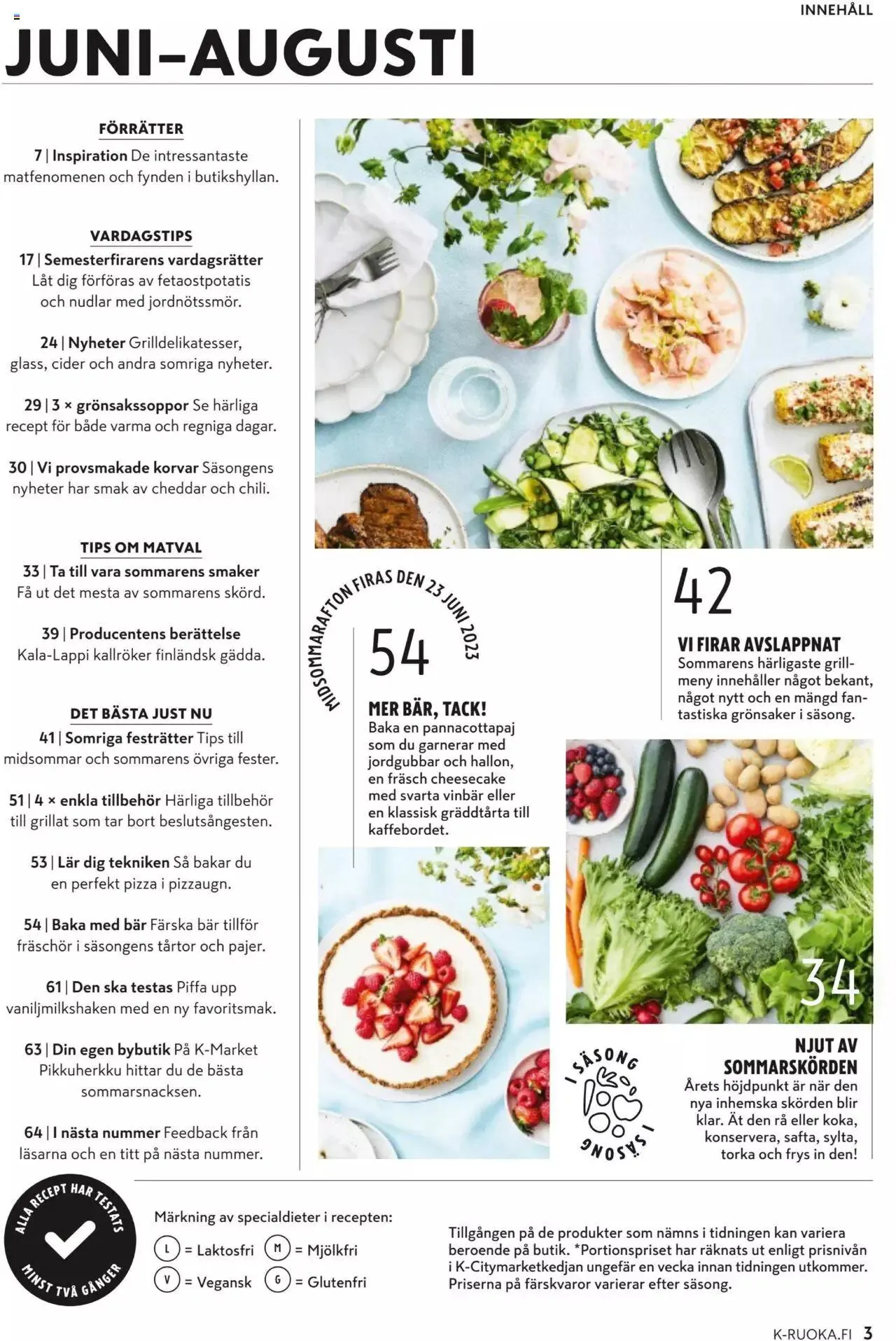 K-Market tarjoukset voimassa alkaen 7. kesäkuuta - 29. elokuuta 2023 - Tarjouslehti sivu 3