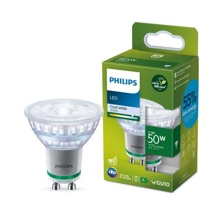 PHILIPS LED-KOHDELAMPPU ULTRA EFFICIENT 2,1W 400LM GU10 4000K