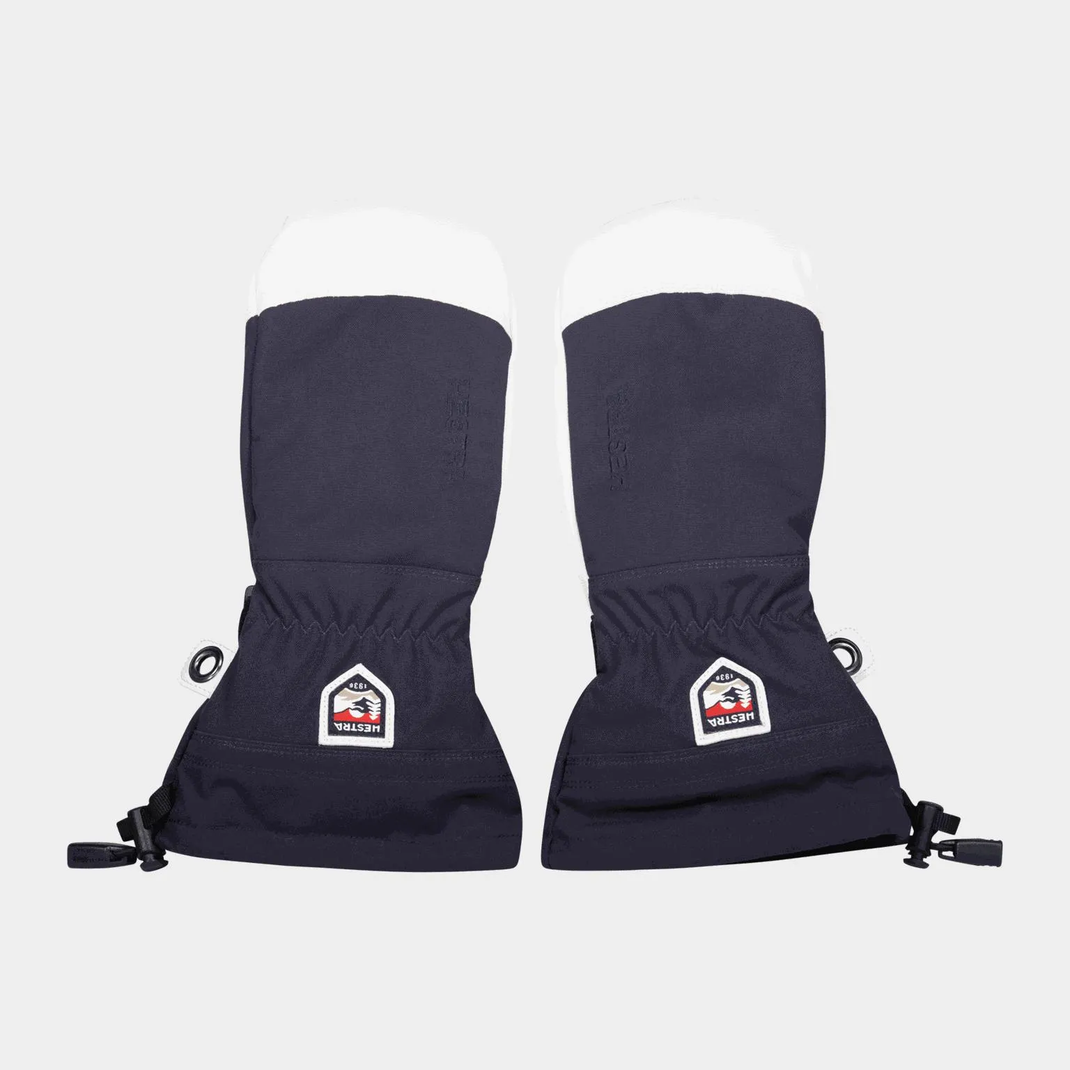 Army Leather Heli Ski Mitt, skivott - Mørk blå