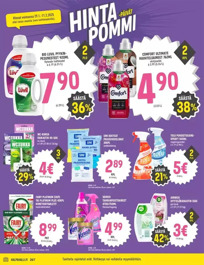 HalpaHalli tarjoukset voimassa alkaen 28. tammikuuta - 11. helmikuuta 2025 - Tarjouslehti sivu 6