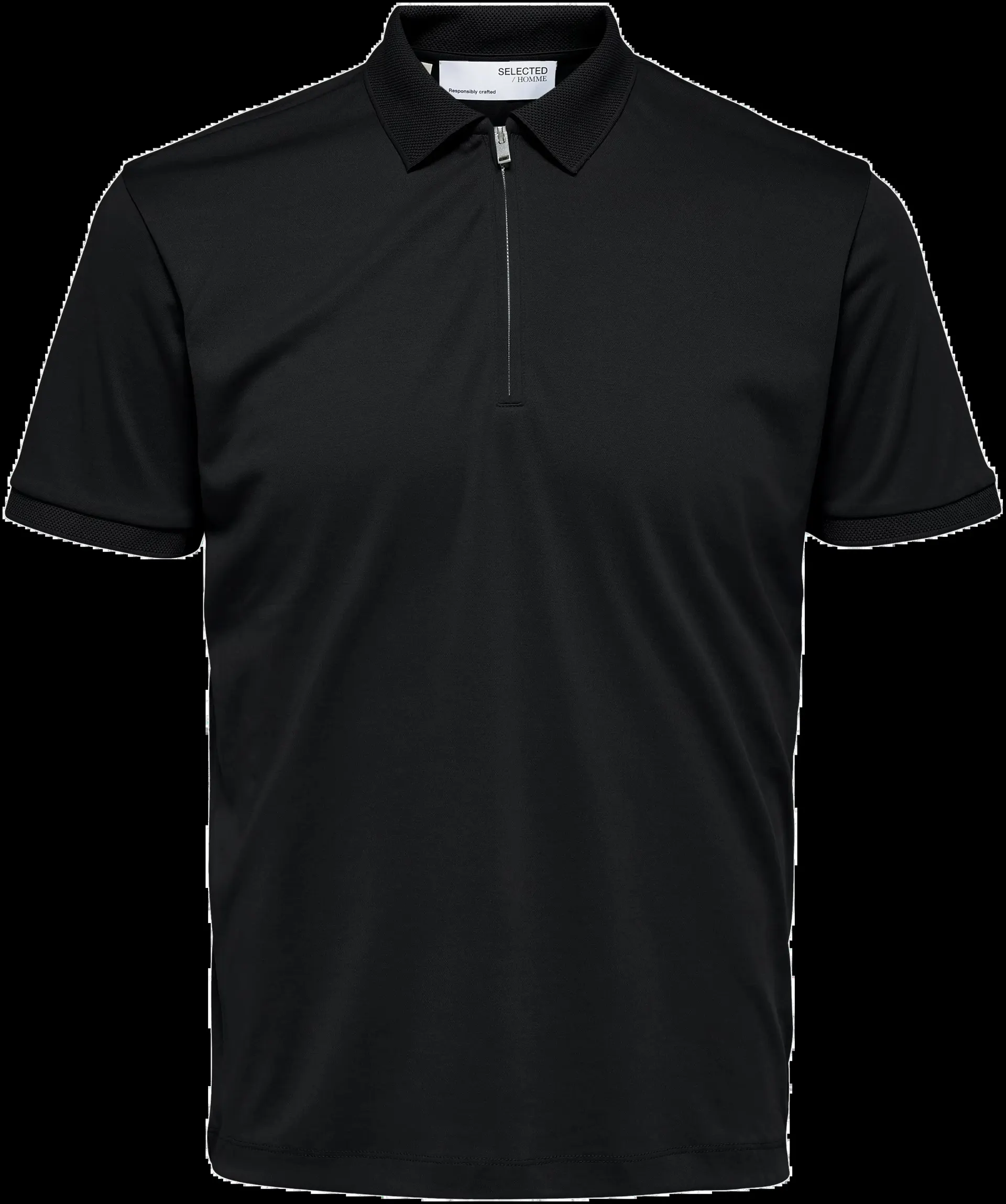 SELECTED HOMME Slhfave zip ss polo pikee