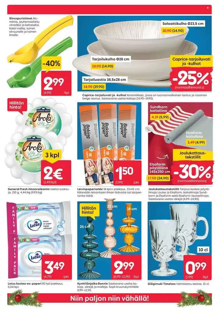 Black week voimassa alkaen 26. marraskuuta - 1. joulukuuta 2024 - Tarjouslehti sivu 9