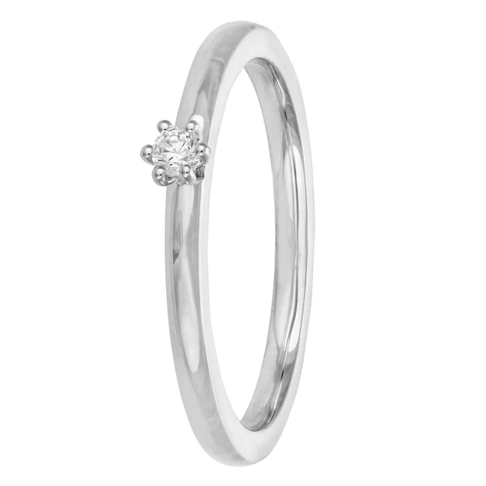 Story of Love timanttisormus 0,05ct valkokulta