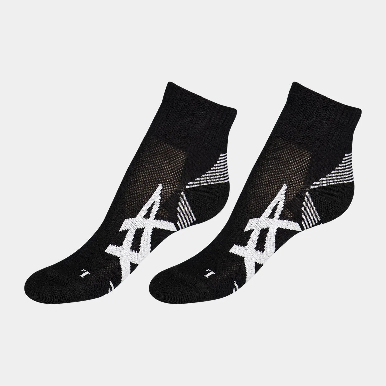 2Ppk Cushion Run Quarter Sock, juoksusukat - Musta