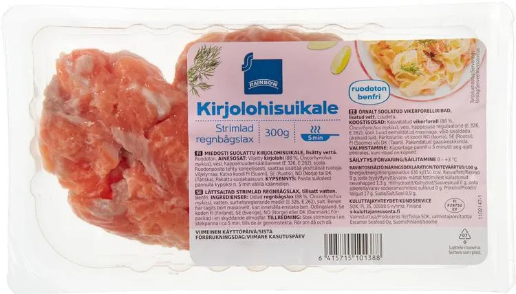 Rainbow kirjolohisuikale miedosti suolattu 300g