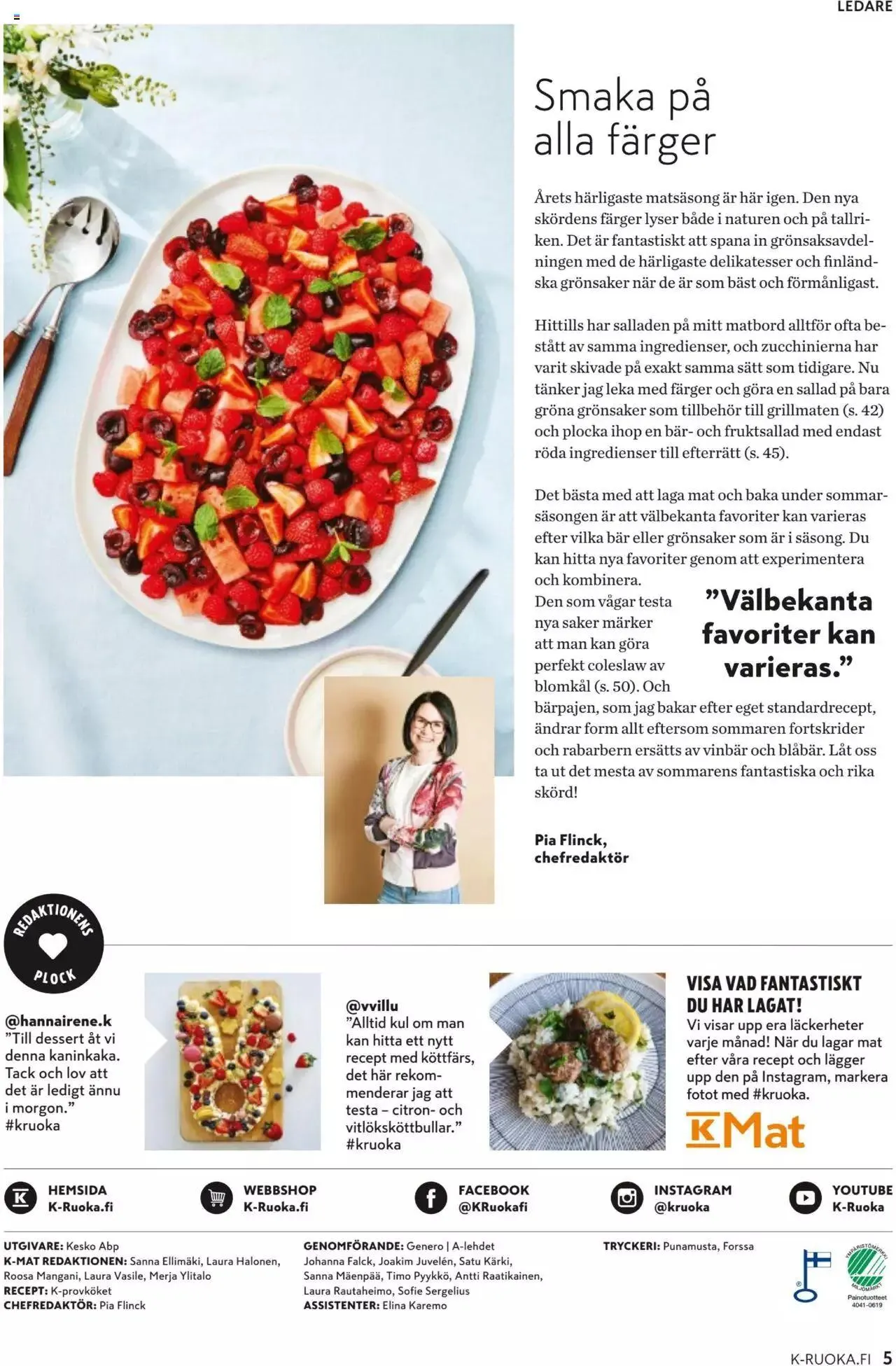 K-Market tarjoukset voimassa alkaen 7. kesäkuuta - 29. elokuuta 2023 - Tarjouslehti sivu 5