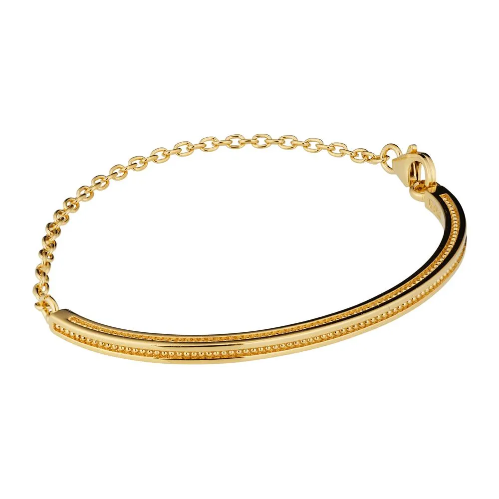 Lumoava Aina kullattu hopeinen rannekoru